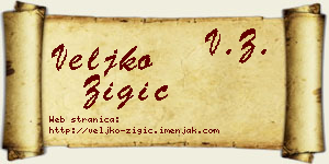Veljko Žigić vizit kartica